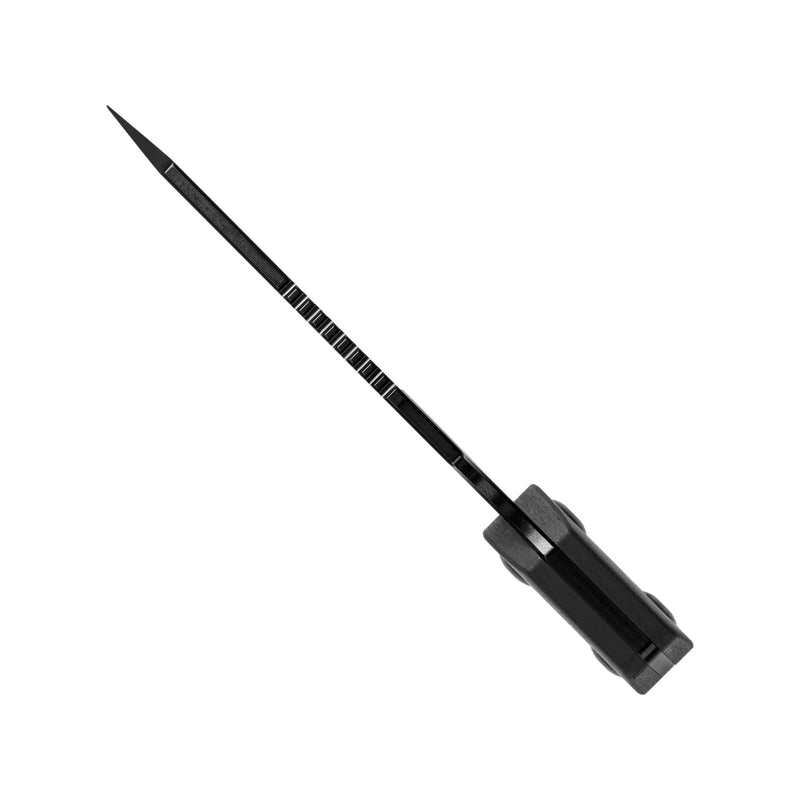 Kizer Variable Wharncliffe 154CM Blade Carbon fiber Handle 1052A2 (3.41" Black Stonewash)