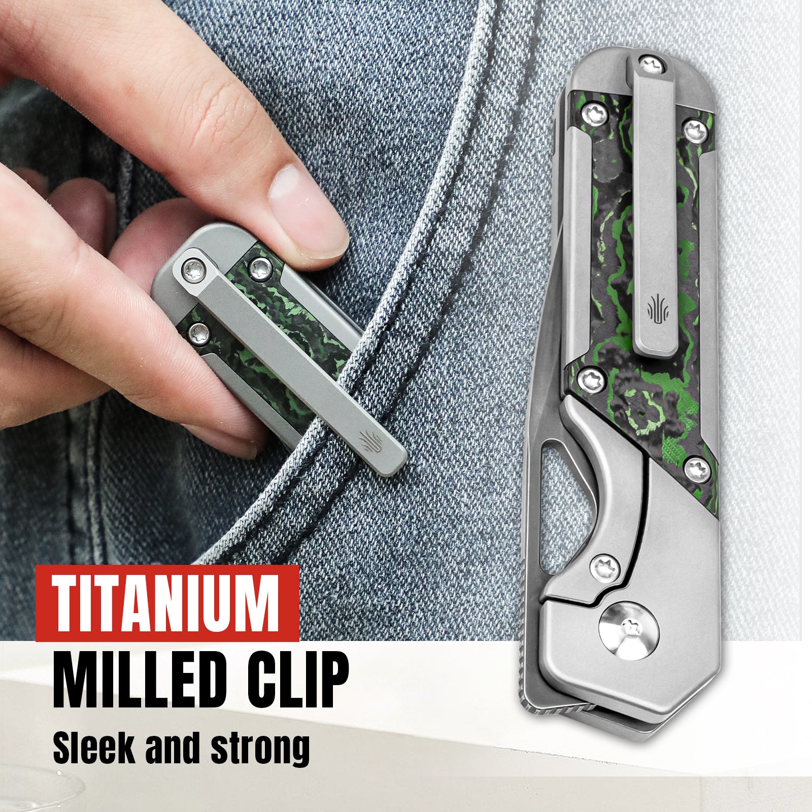 Mini Militaw® | S45VN | Titanium+Jungle Wear | KizerB™ 3634SA2