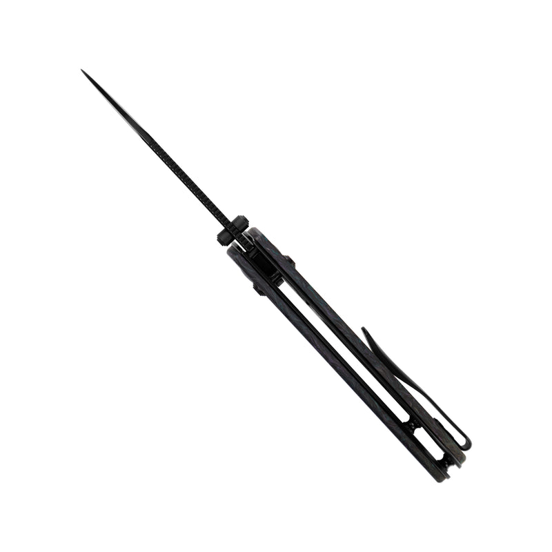 Kizer Drop Bear S35VN Blade Clutch Lock Fatcarbon Handle Ki3619A4 (2.95" Black)