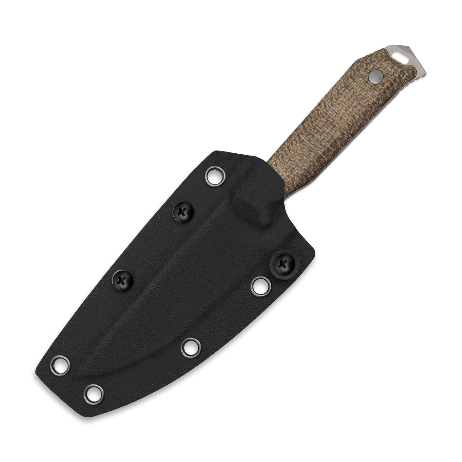 Begleiter® Fix | 3V+Hollow Grind | Burlap Micarta | Hollow Grind | KizerV™ 1045MD1