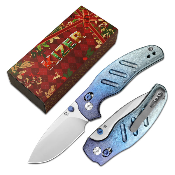 Merry Christmas | Sheepdog Knives C01C 2.9 | S45VN | Crystallized Titanium |Clutch Lock | Ki3488.2MC1 | Limited