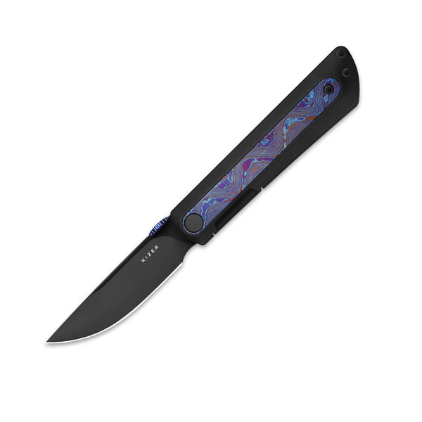 Quoll | S45VN | Titanium & Titanium Damascus | Brushed | Matte DLC-Ultra | Ki3733A3