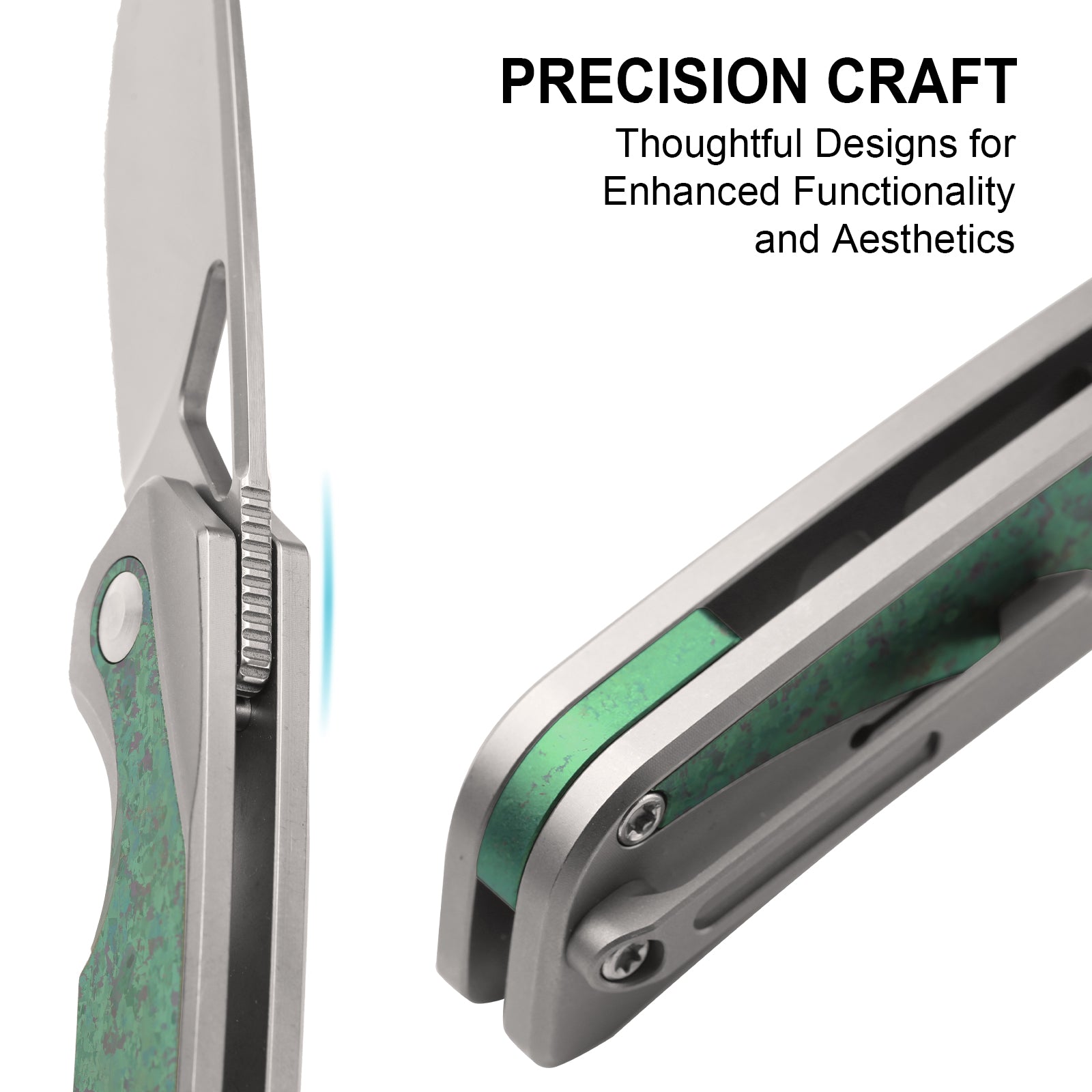 Topsail 3.1 inch M390 Titanium & Crystallized Titanium Ki3735A4-Kizer