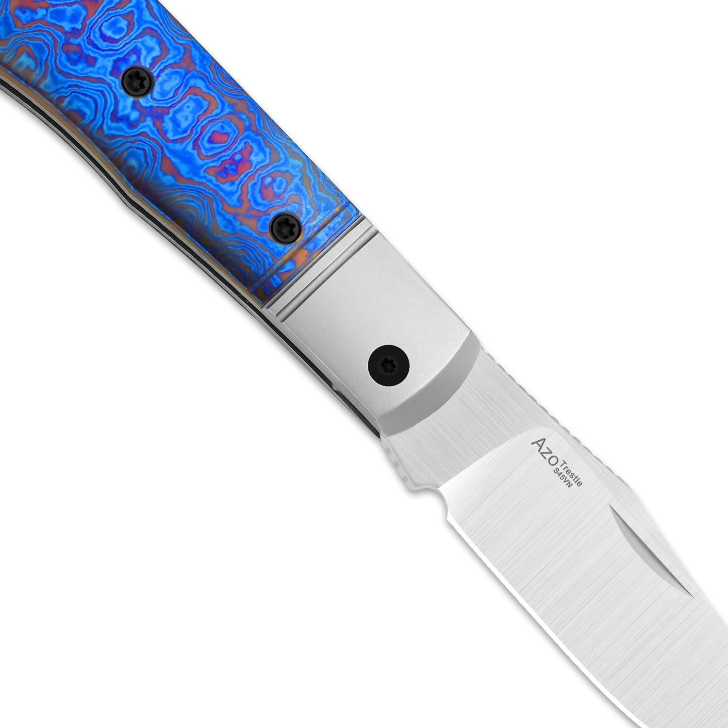 Trestle 2.89 inch S45VN Titanium & Timascus Ki3761A5-Kizer