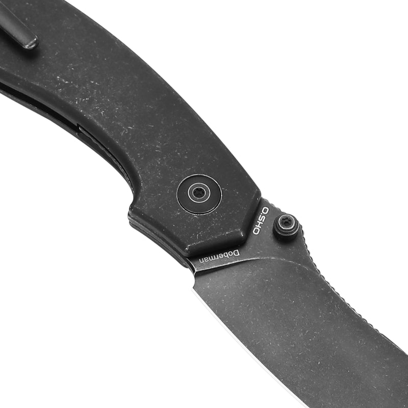 Kizer Doberman S35VN Blade Liner Lock Titanium Handle Ki4639A1 (3.66" Black Stonewashed)