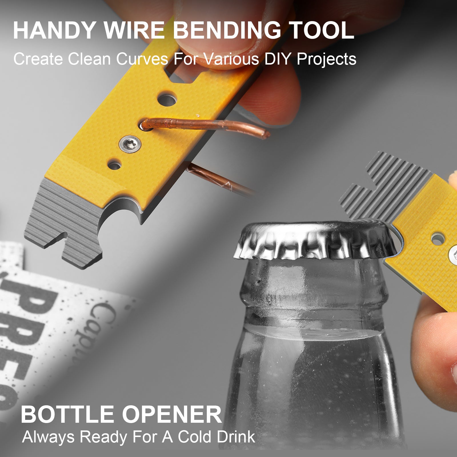 Kizer Titanium & G10 EDC Multi-Functional Tools Brown Pac-Bar