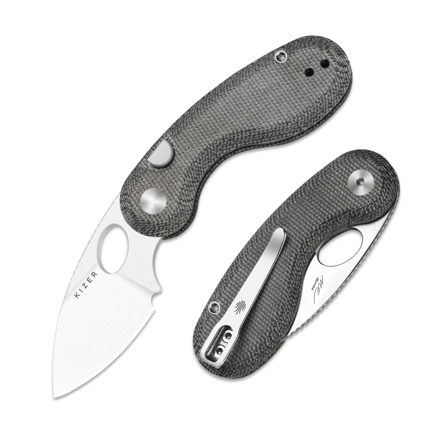 Microbe 2.19 inch 14C28N Norplex UltreX™ Micarta V2742A2-Kizer