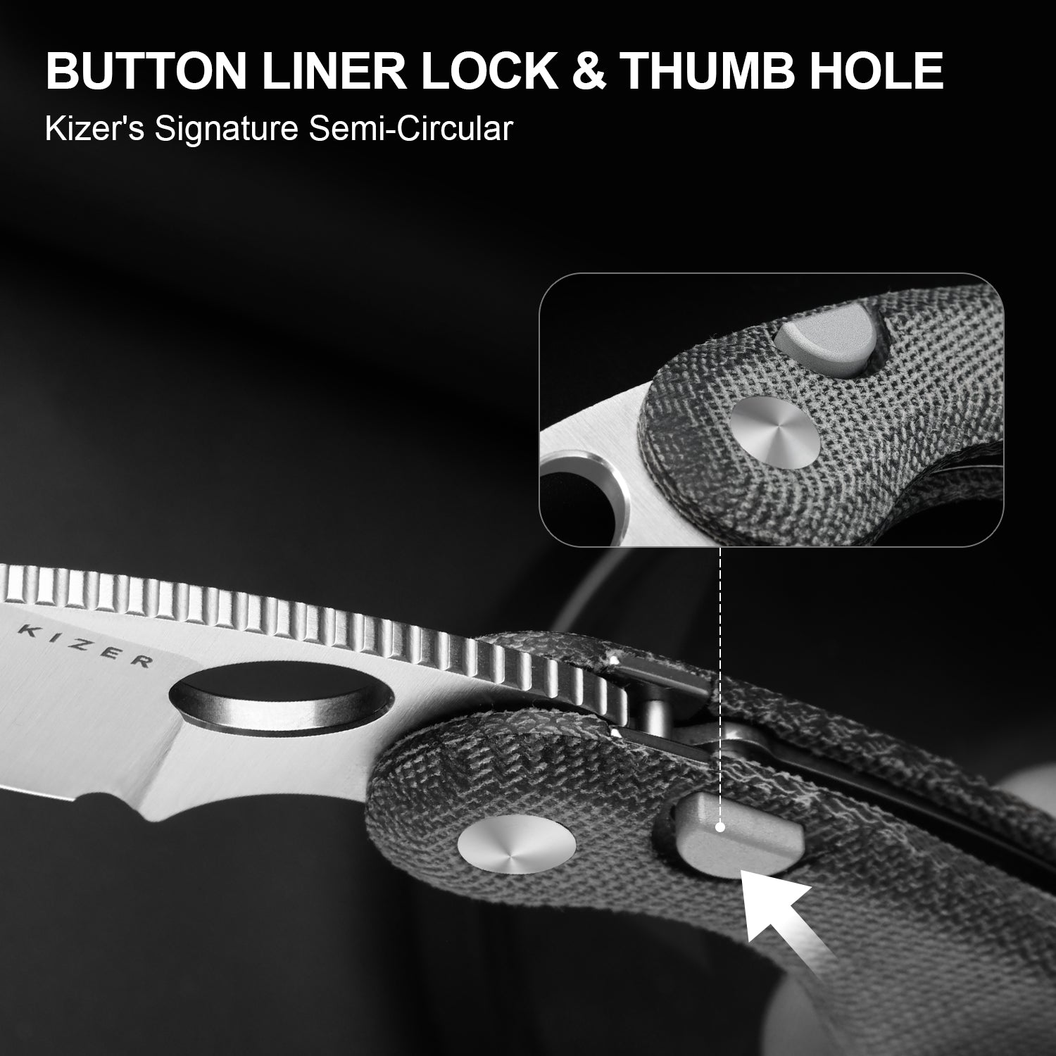 Microbe 2.19 inch 14C28N Norplex UltreX™ Micarta V2742A2-Kizer