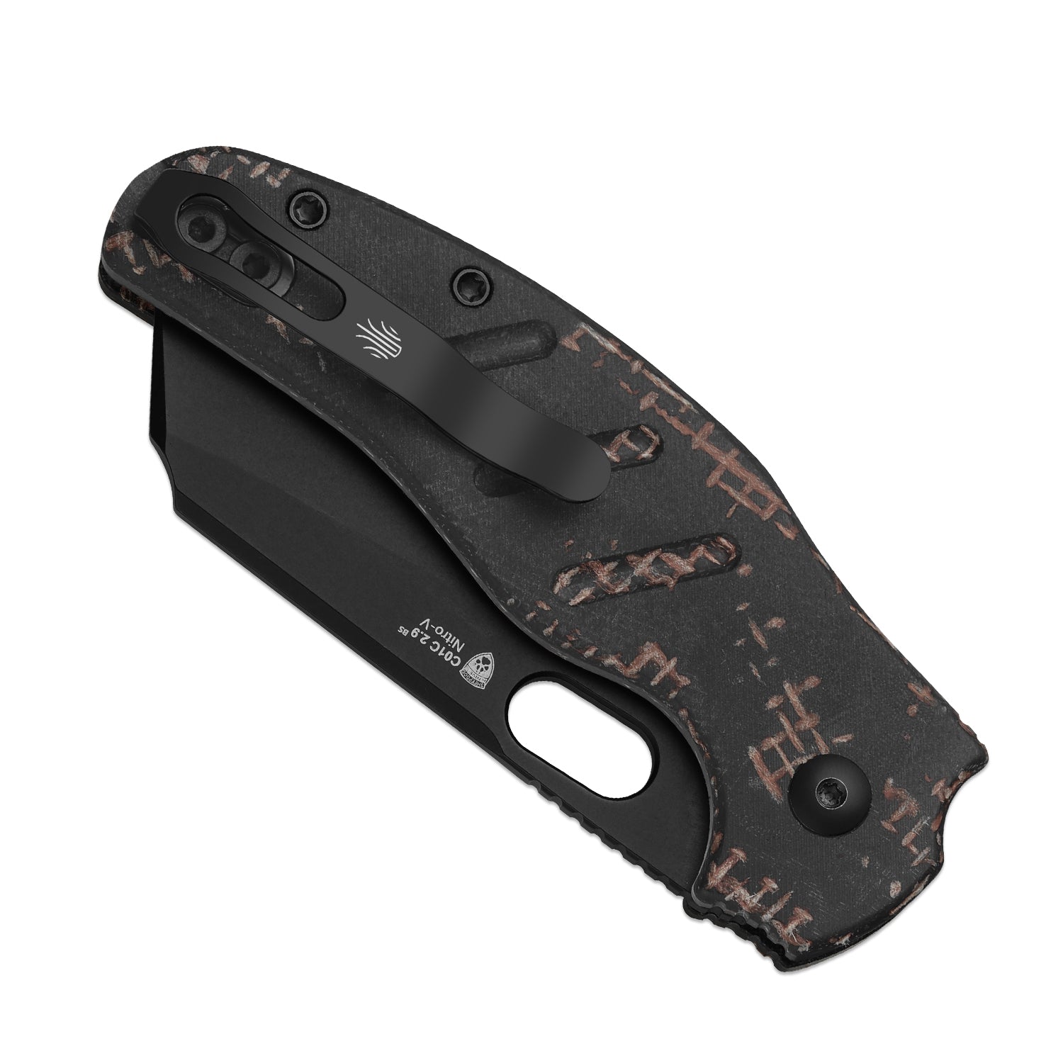 Sheepdog® C01C 2.9 BS | Current Micarta (Burgundy Burlap) | Kizer Butt