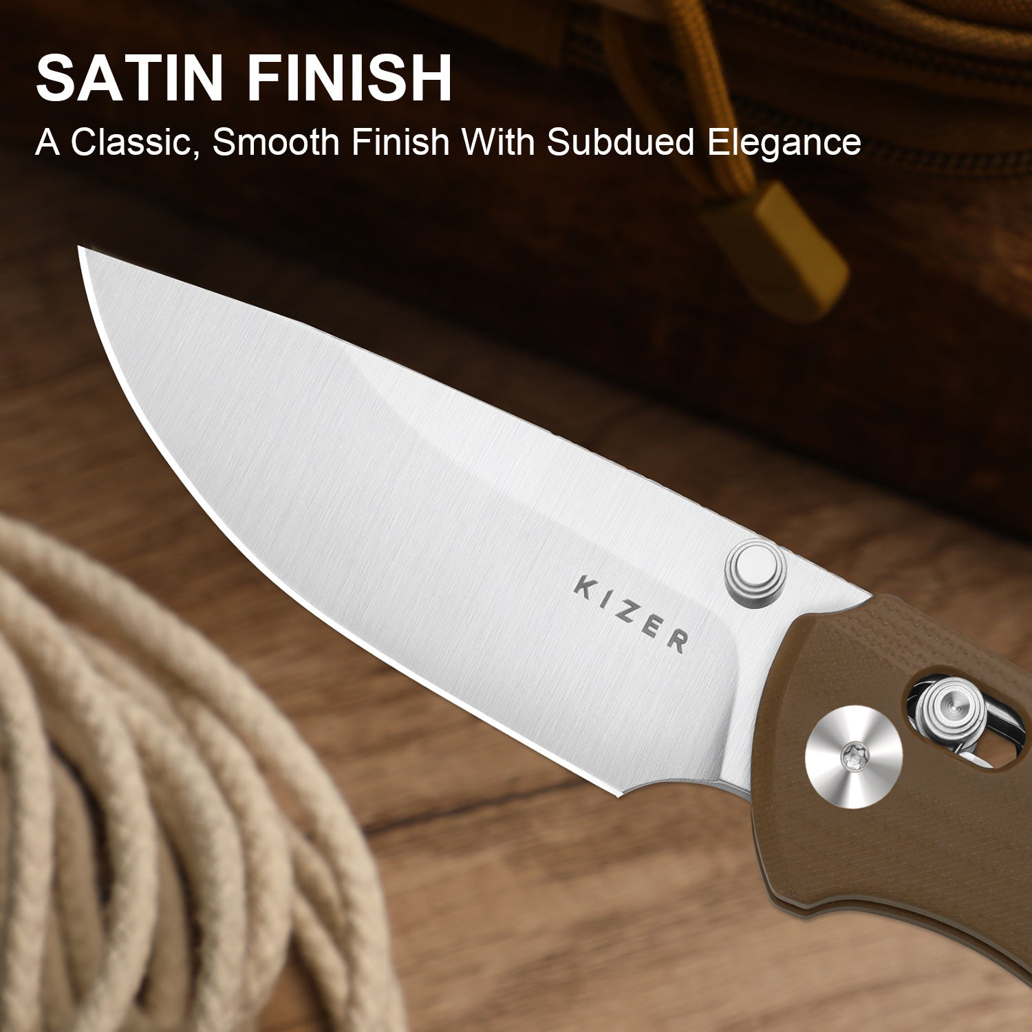 T1 CD | Kizer Clutch Lock™ | Drop Point Blade | Nitro-V | G10 | KizerV™ 3490.2CA2