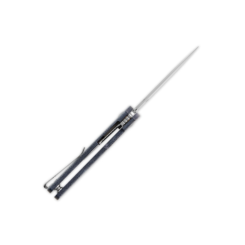 Kizer Feist 154CM Blade Liner Lock Denim Micarta Handle V3499C4 (2.80 " Black)