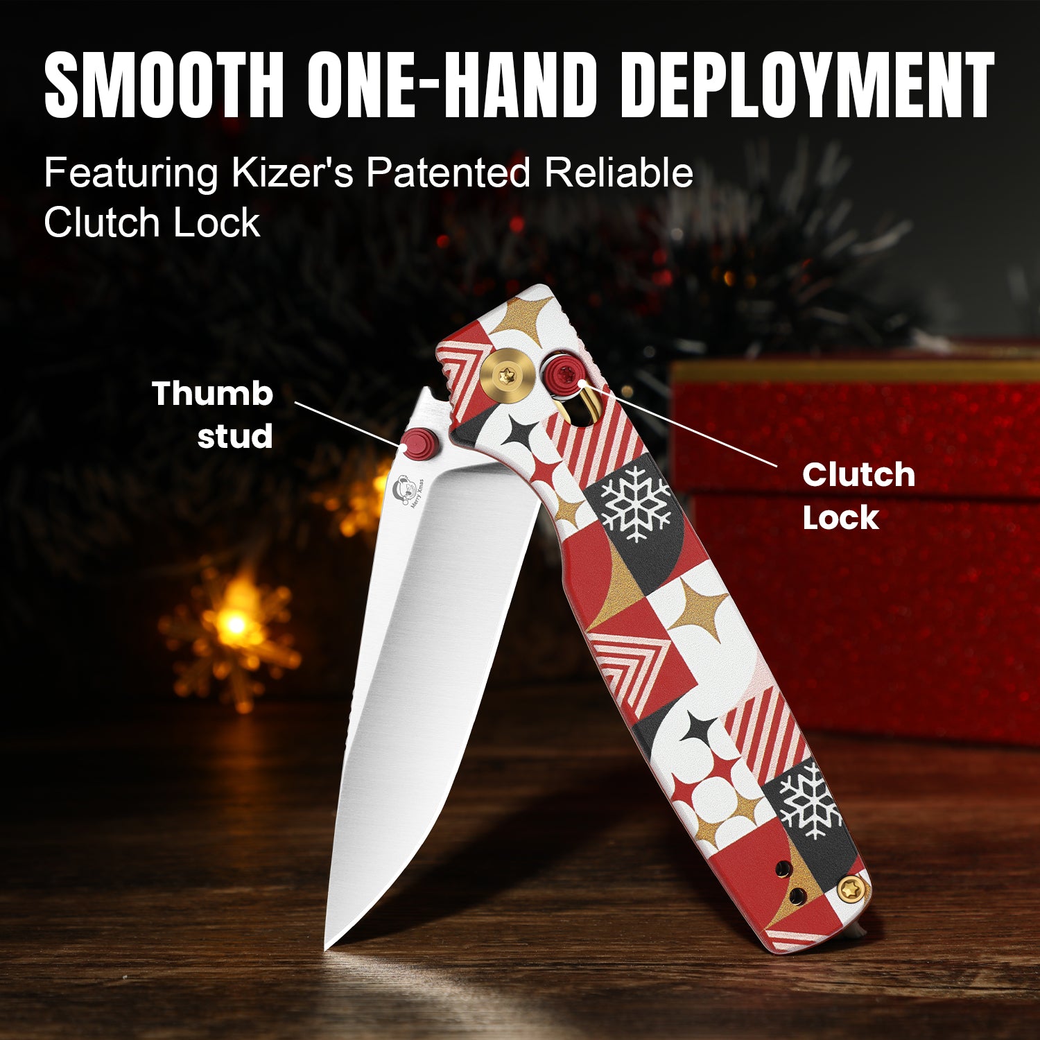 Christmas Original 2 - 3.2 inch 14C28N G10 V3605.2MC1 Limited-Kizer