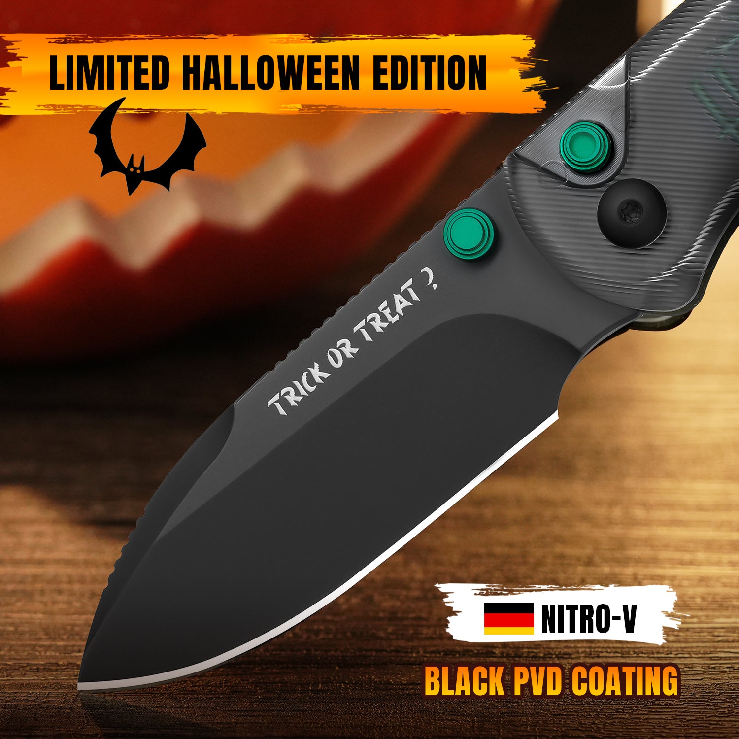 Halloween 2.92 Inch Drop Bear 2 Nitro-V Acrylic & Micarta V3619