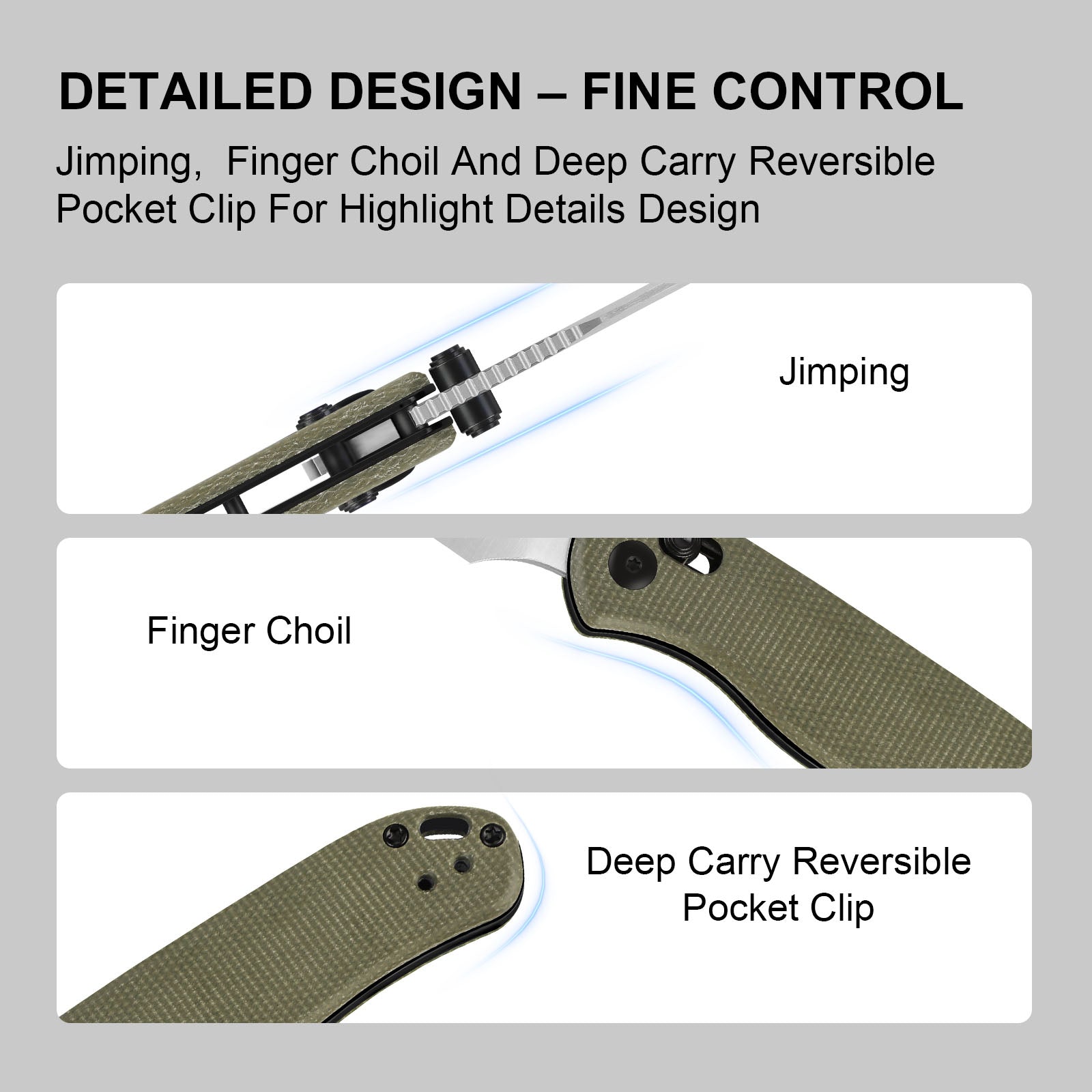 Drop Bear 2 - 2.85 inch Nitro-V Micarta V3619.2KC1-Kizer