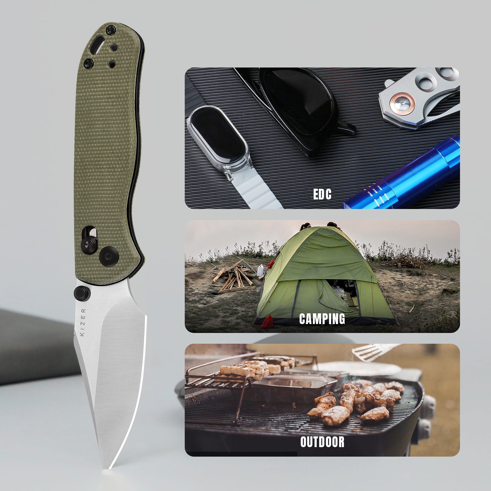 Drop Bear 2 - 2.85 inch Nitro-V Micarta V3619.2KC1-Kizer