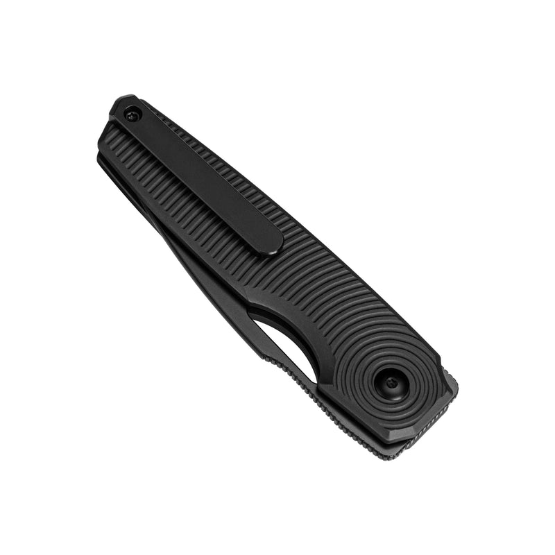 Kizer Dogfish 154CM Blade Button Lock Aluminium Handle V3640C1 (3.15" Black)