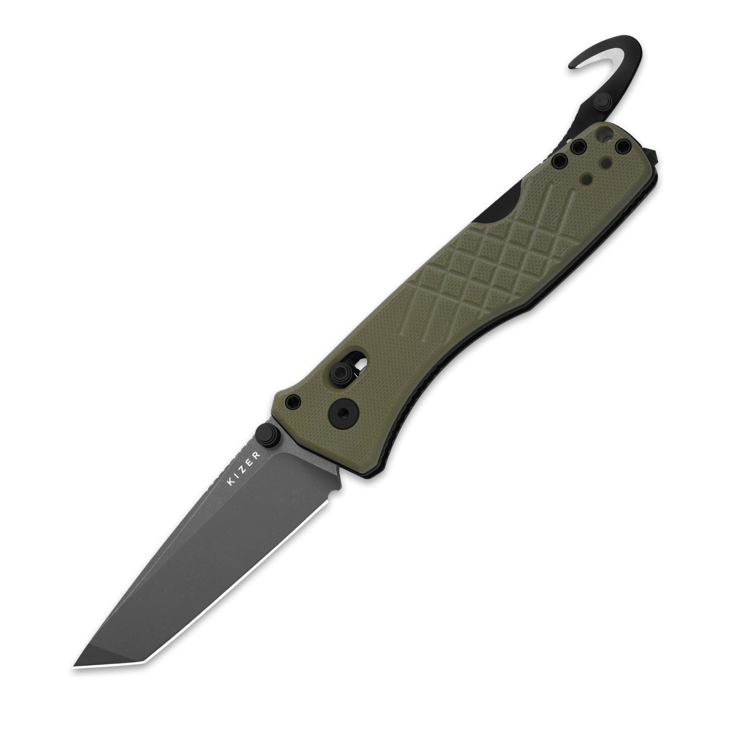 Aegis T | Kizer Clutch Lock™ | Tanto | Rescue Hook & Glass Breaker | KizerV™ 3774CTA2
