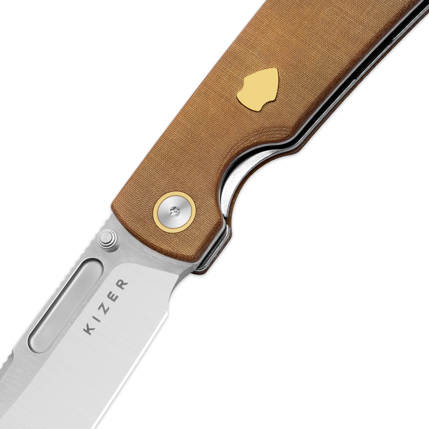 Retro 3.54 inch Nitro-V Micarta & Brass V4726A1-Kizer