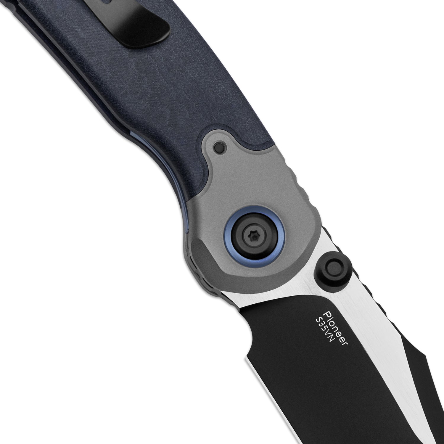 PIONEER 3.2 inch S35VN Blue Canyon & Titanium ZX-FK03A2-Kizer