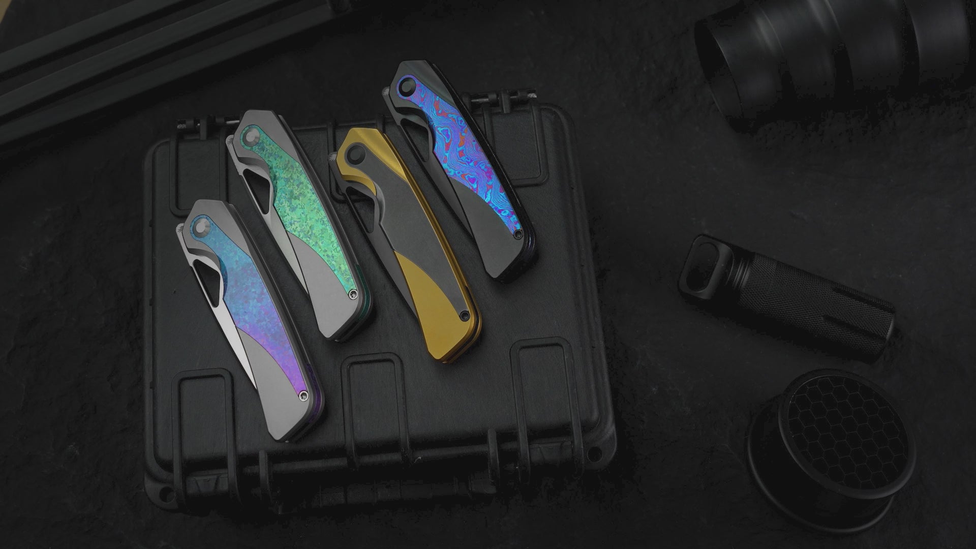 Topsail 3.1 inch M390 Titanium & Crystallized Titanium Ki3735A4-Kizer