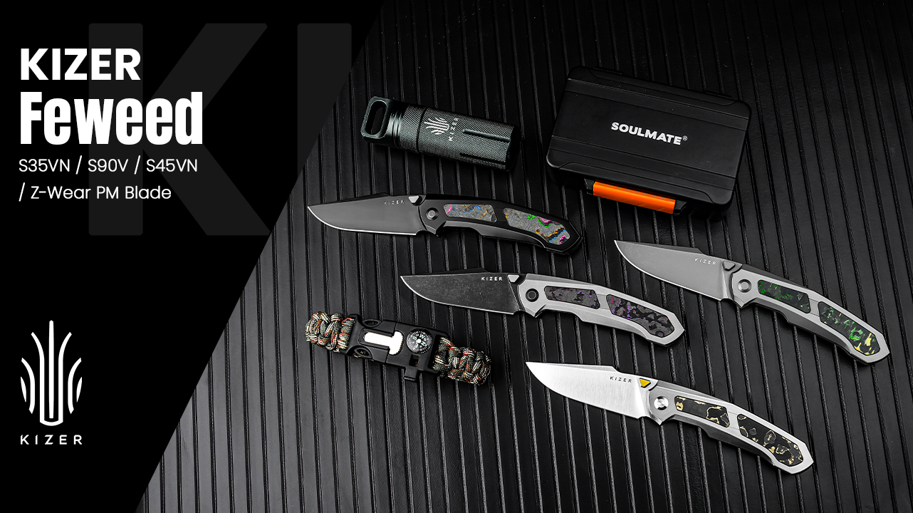 Feweed | S90V | Titanium+ Fat Carbon（Toxic Storm）| Ki3694A2