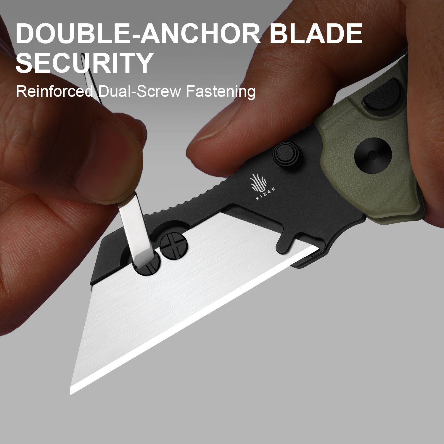 Sheepdog® Utility Knives | Kizer Button Liner Lock™ | C01C Uti 1 | 5Cr15MoV | KizerV™ 3488.29JSA2