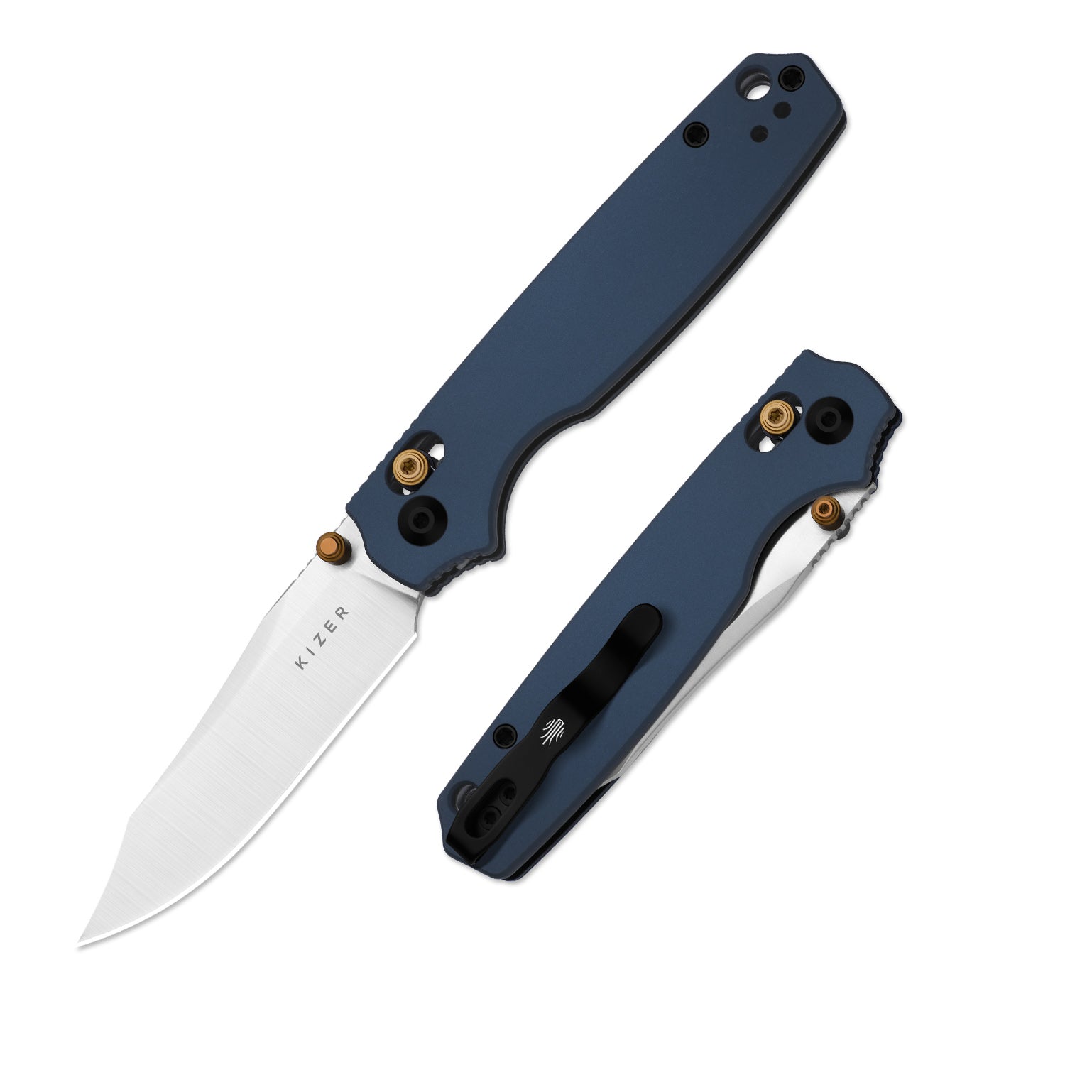 Pokiman CC | Kizer Clutch Lock™ | Clip Point | Four-Finger Full Grip | Aluminum | KizerV™ 3789A4