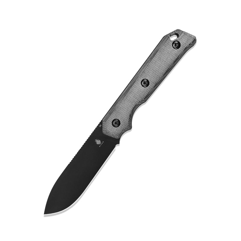 Kizer Begleiter D2 Fixed Blade Knife Black Micarta Handle 1045C1 (3.77” Black）