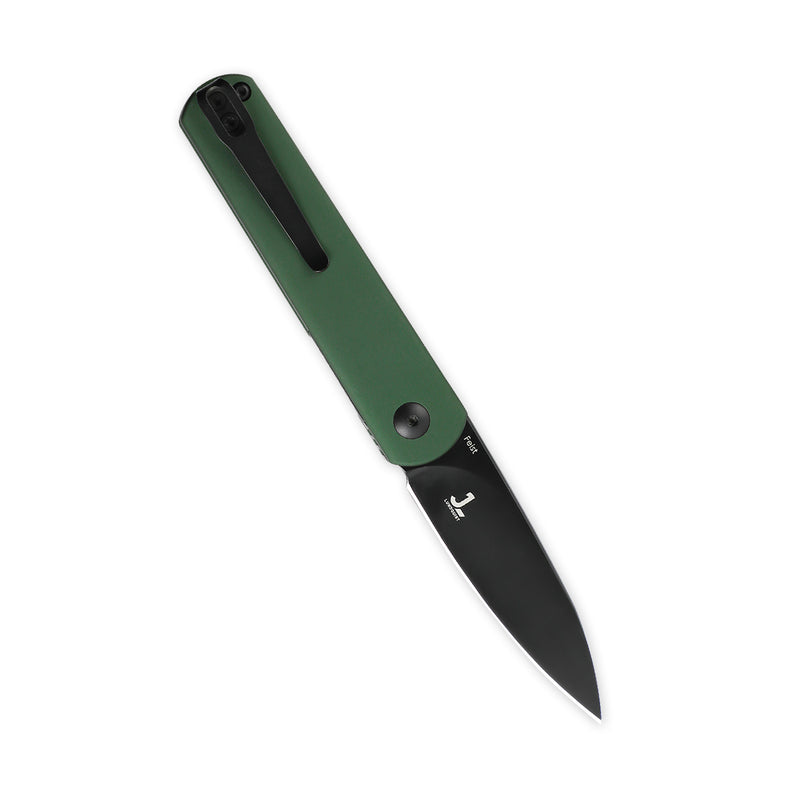 Kizer Official Exclusive | Feist | 2.875" 4V Blade | Green Aluminum Handle | V3499KFC4