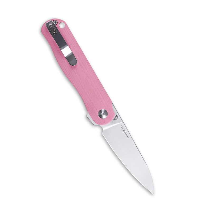 Lätt Vind Mini Pink and White G-10 Handle EDC Outdoor Knife - Kizer