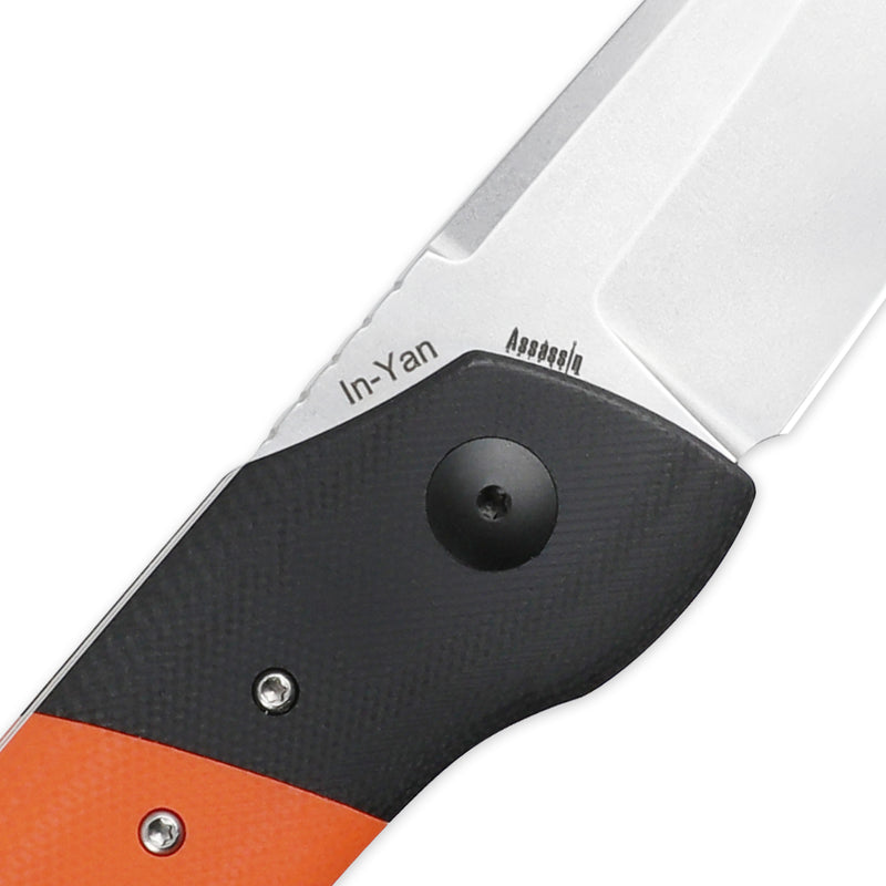 Kizer Arsenyan In-Yan Liner Lock Knife Orange G-10 V4573N2 (3.9" Satin)