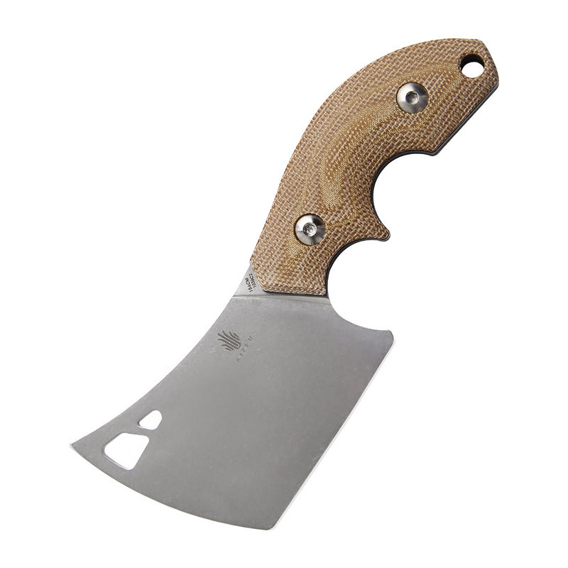 Kizer Butcher Fixed Blade Knife Micarta Brown 1039C2 (2.44" Stonewash)
