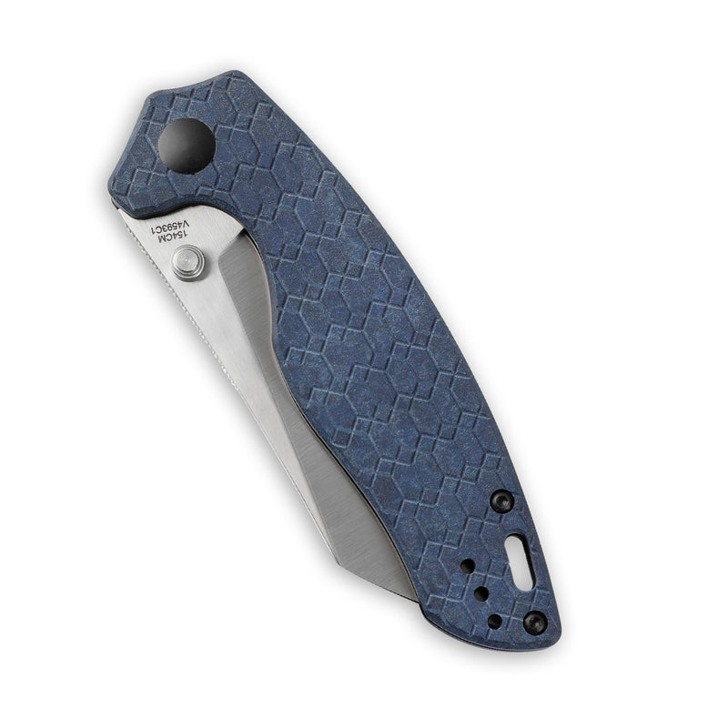 Kizer Azo Towser K Liner Lock Knife Blue Richlite V4593C1 (3.39" Satin)