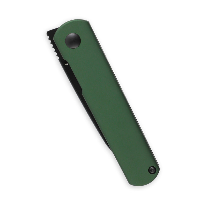 Kizer Official Exclusive | Feist | 2.875" 4V Blade | Green Aluminum Handle | V3499KFC4