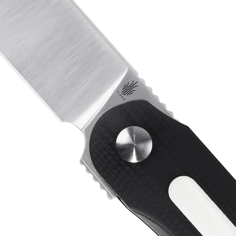Kizer Lätt Vind Mini Liner Lock Knife Black G-10 V3567N1 (3" Satin)