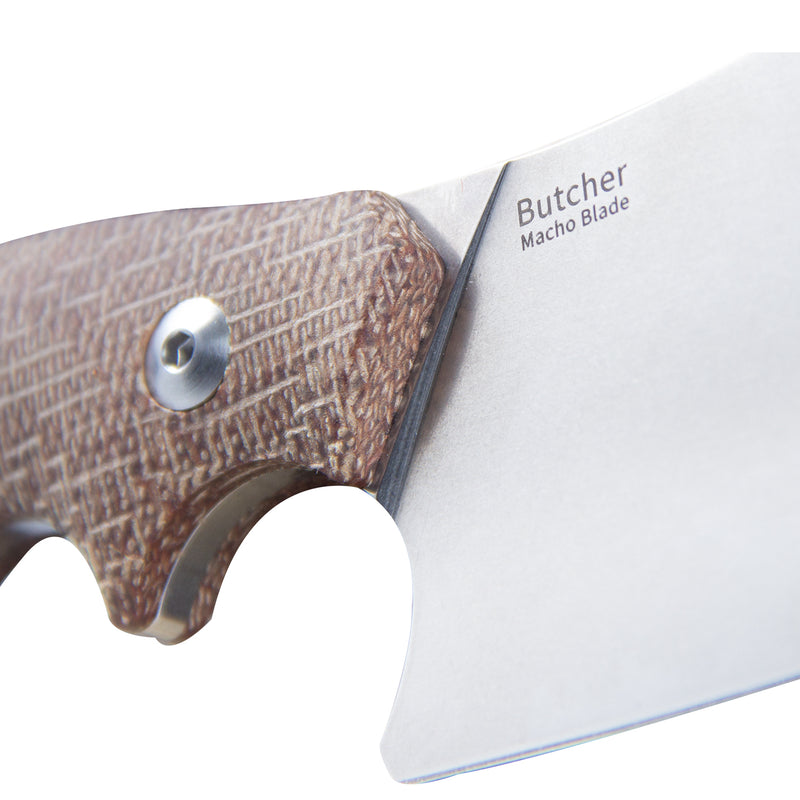 Kizer Butcher Fixed Blade Knife Micarta Brown 1039 (2.44" Stonewash)