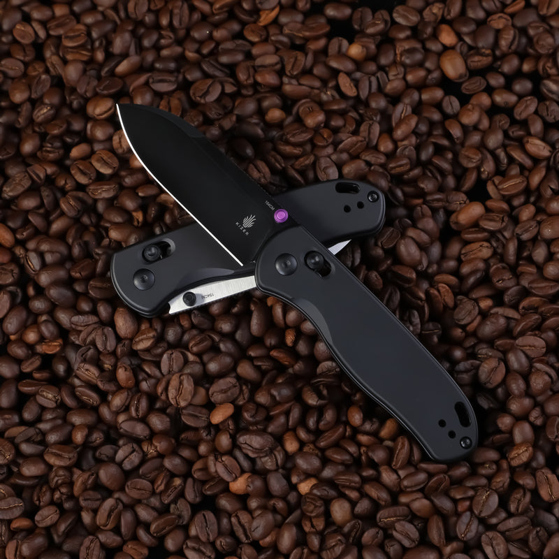 Kizer Drop Bear Clutch Lock Aluminum Black V3619C2 (2.97" Black)