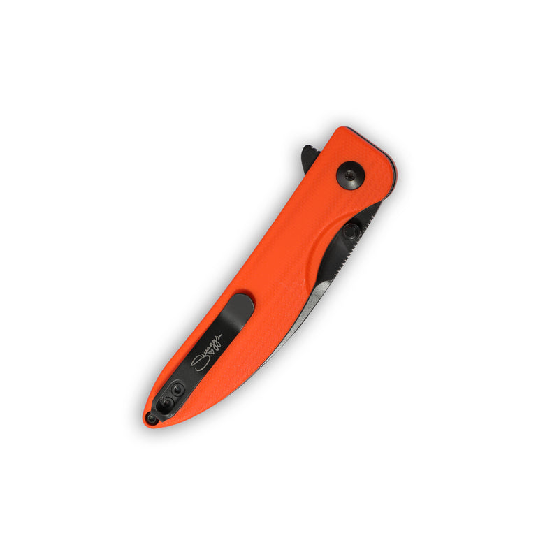 Kizer Official Exclusive | Swayback | Flipper Knife | 2.99" M390 Wharncliffe Blade | Orange G10 Handle | V3566KFC