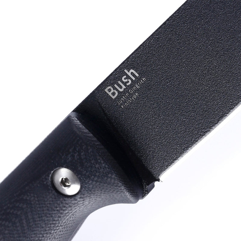 Kizer Bush Fixed Blade Knife Black G-10 Black 1034A1 (4.76'')