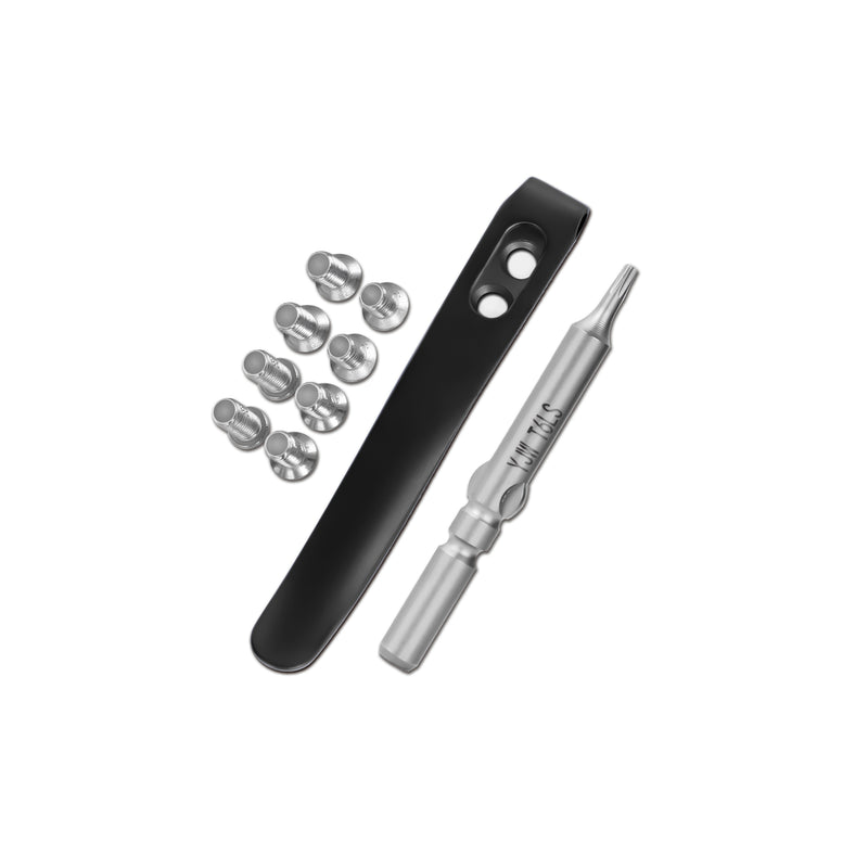 Kizer Titanium Pocket Clip with Screws & Screwdriver for Folding Knives KS201T (Black)