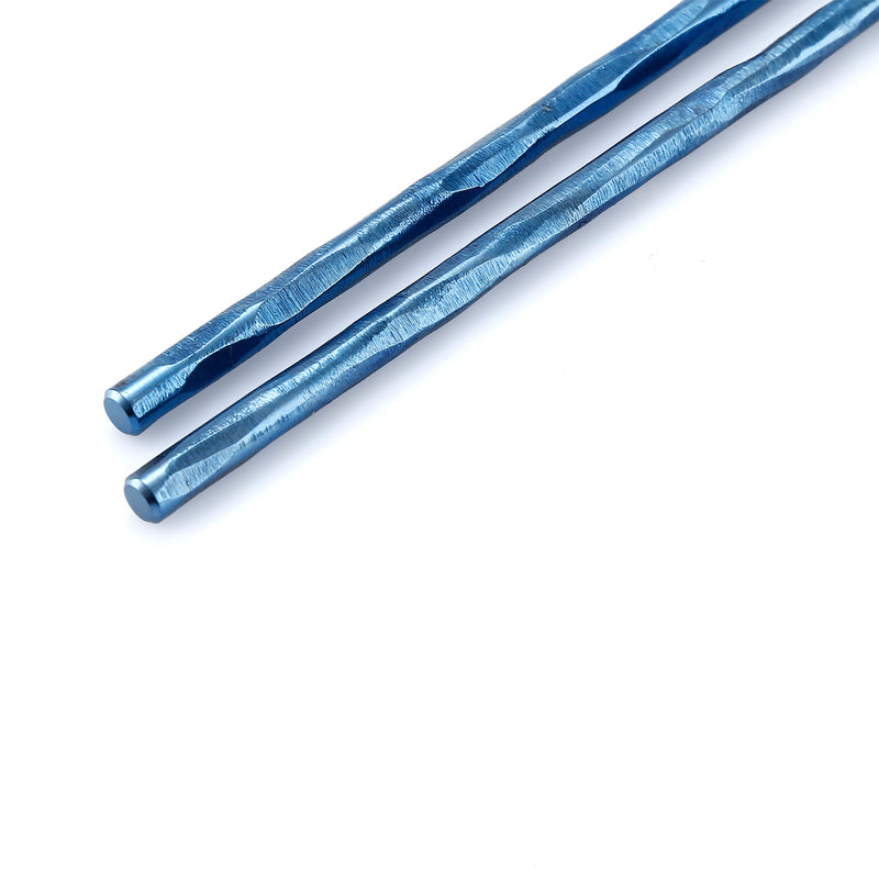Kizer Textured Titanium Chopsticks Blue Anodized T309A2