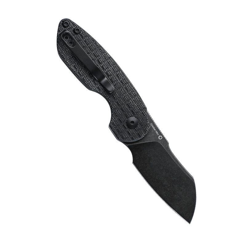 Kizer October Mini Liner Lock Knife Black Micarta (2.54" Black Stonewash) V2569C2