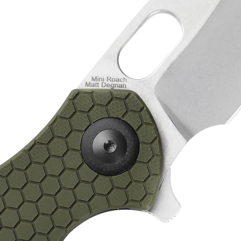 Kizer Degnan Mini Roach Liner Lock Olive Green G-10 (2.99" SW) V3477C1