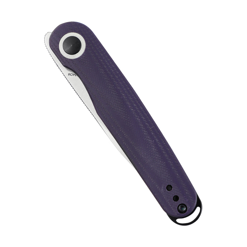 Kizer Azo Squidward Liner Lock Knife Purple G-10 (2.81" Satin) V3604C1