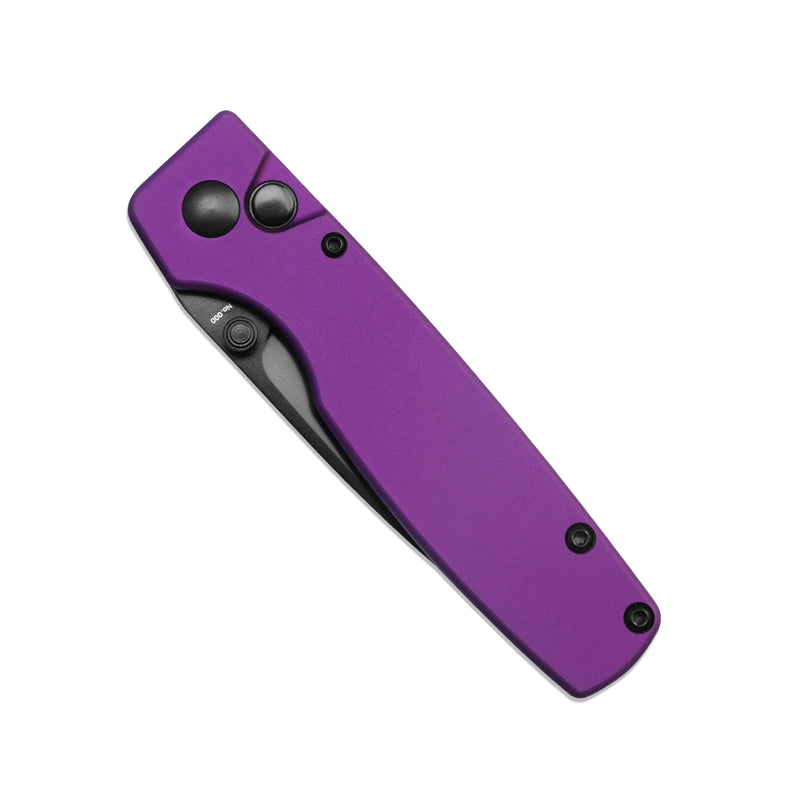 Kizer Original Button Lock Purple Aluminium Handle V3605C4 (2.98" Black)