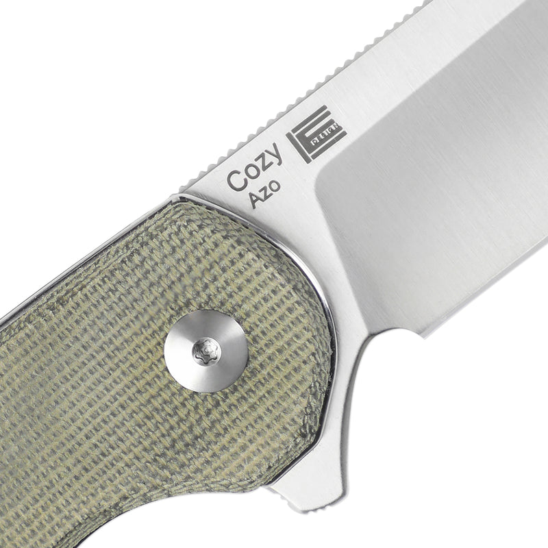 Kizer Cozy Liner Lock Knife Green Micarta V3613C2