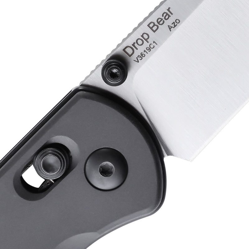 Kizer Drop Bear Clutch Lock Aluminum Gunmetal V3619C1 (2.97" Satin)