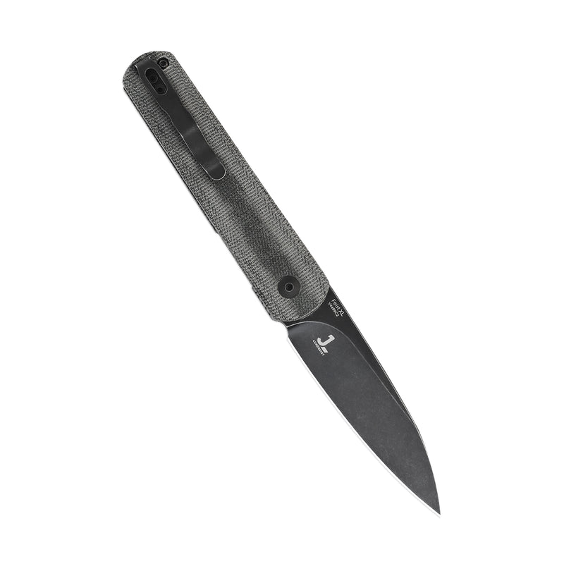 Kizer Feist(XL) Front Flipper Knife Black Micarta V4499C2 (3.33” Black Stonewash)