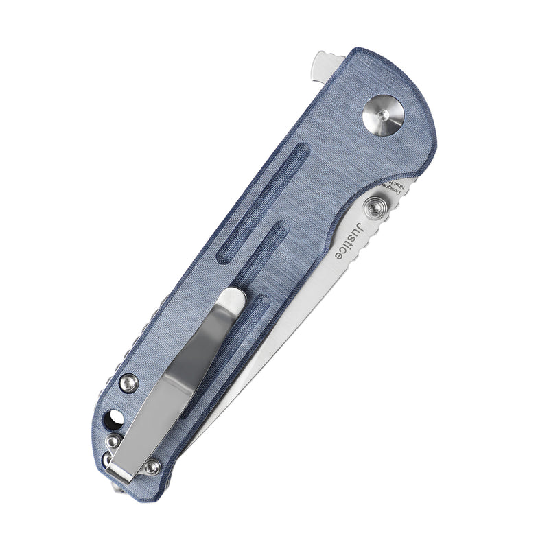 Kizer Justice Liner Lock Knife Blue Micarta V4543N3
