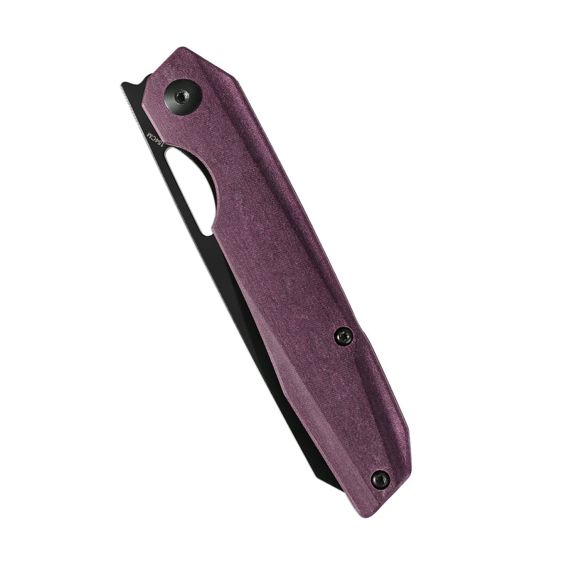 Kizer Genie Liner Lock Knife Red Richlite Handle V4545C2 (3.4" Black)
